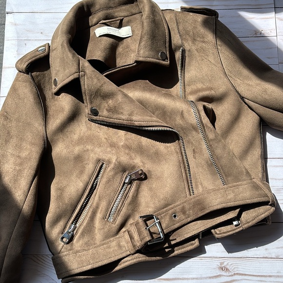 ZARA | Cropped Suede Jacket - Picture 2 of 9